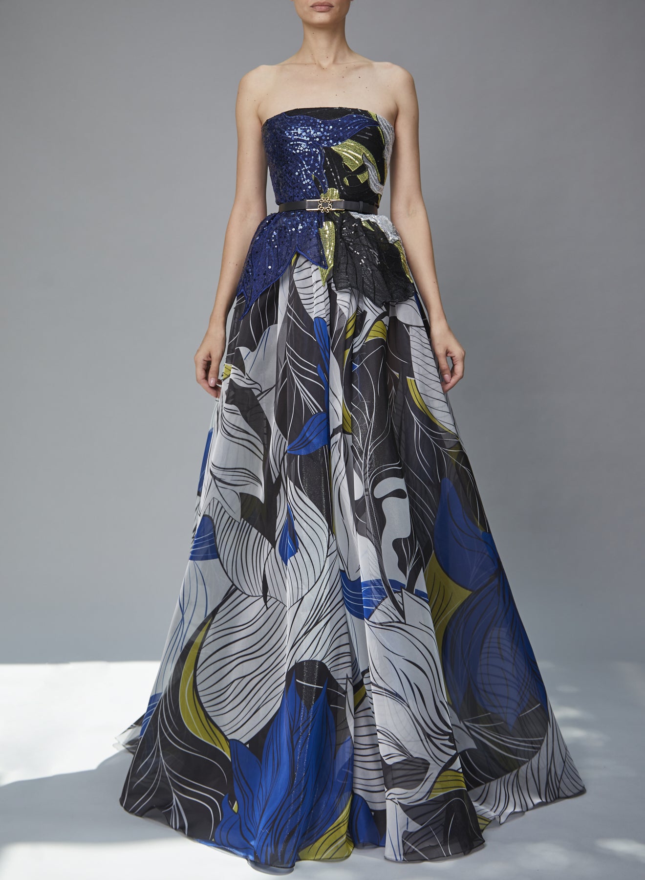 Strapless Floral Print Dress – ELIE SAAB